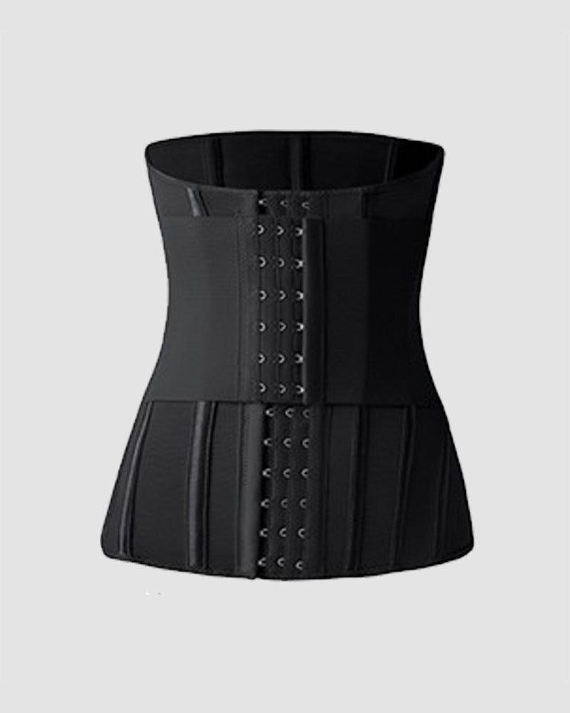 Beige Nylon Corset with Hook-and-Eye Closure-Corset-Bellascena-Black-XS-bellascena