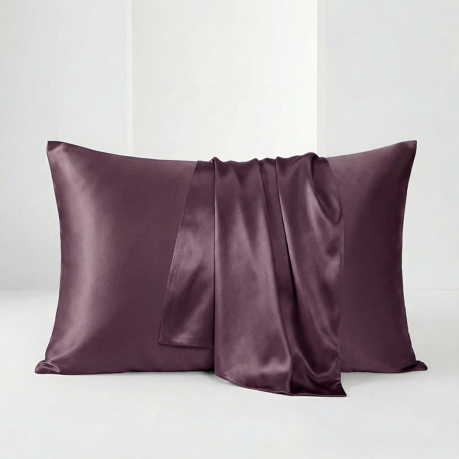 Beige Satin Pillowcase with Smooth Texture-Pillowcase-Bellascena-bellascena