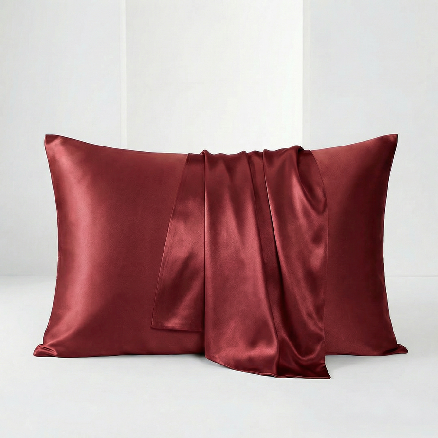 Beige Satin Pillowcase with Smooth Texture-Pillowcase-Bellascena-bellascena