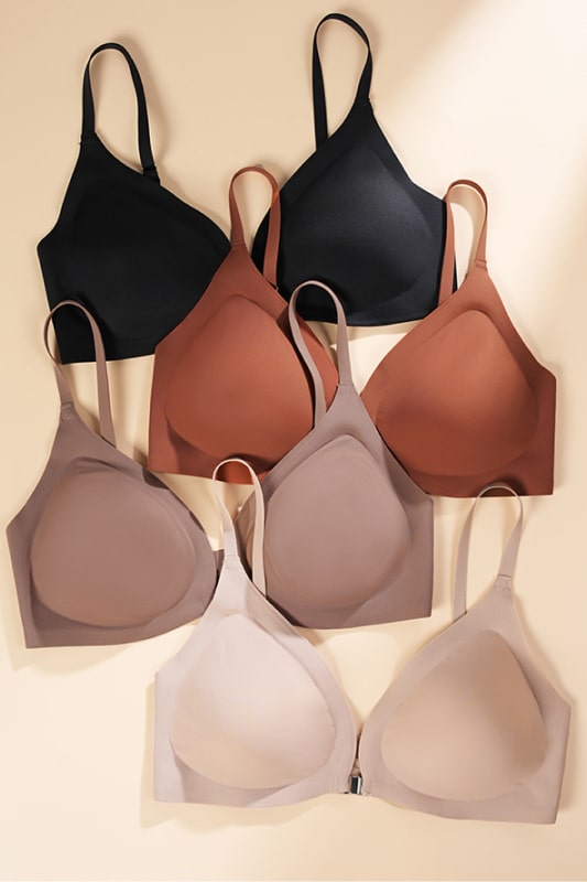 Black Cotton Strappy Bra with Adjustable Straps-Bra-Bellascena-bellascena