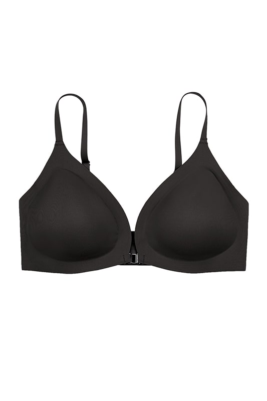 Black Cotton Strappy Bra with Adjustable Straps-Bra-Bellascena-bellascena