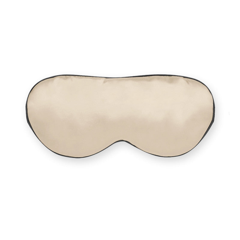 Black Satin Eye Mask with Adjustable Straps for Comfort-Eye Mask-Bellascena-bellascena