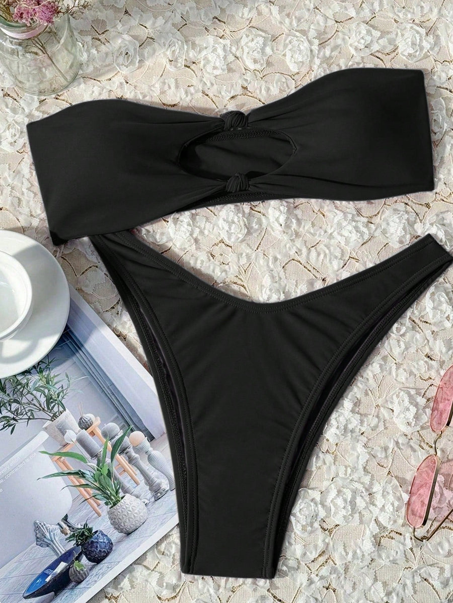 Bold Orange Nylon Bodysuit with Strappy Cutouts-Bodysuit-Bellascena-Black-XS-bellascena