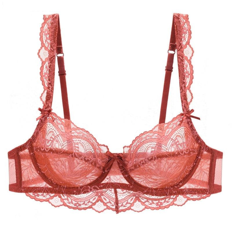 Dark Green Lace Bra with Strappy Detail-Bra-Bellascena-Pink-70A-bellascena