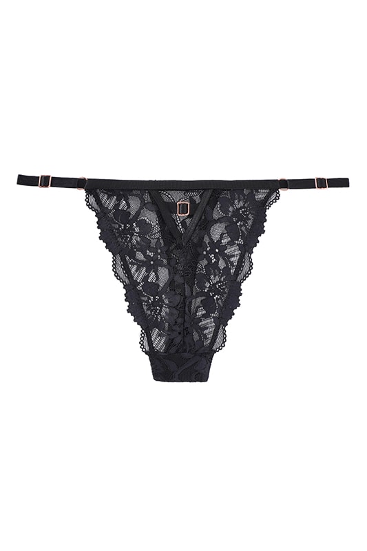 Deep Purple Lace Bodysuit with Adjustable Straps-Bodysuit-Bellascena-Black-S-bellascena
