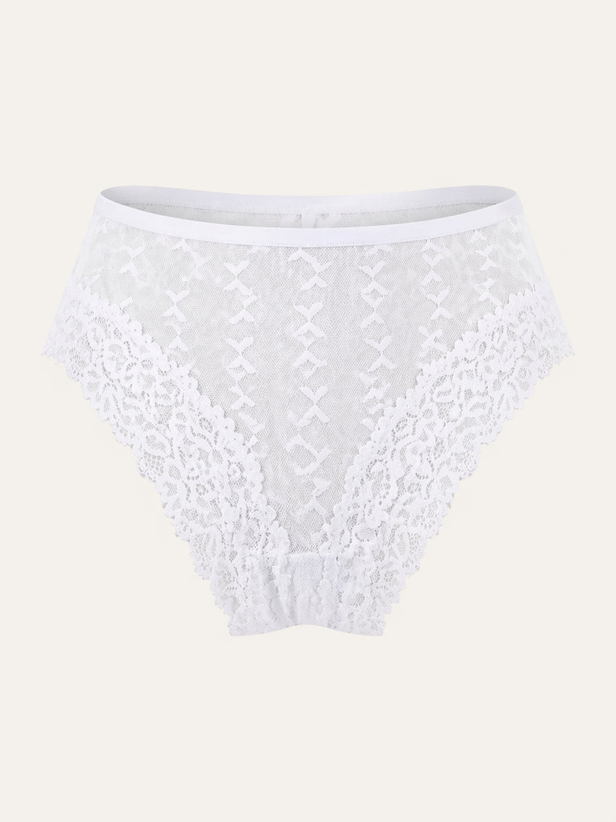 Elegant Black Lace Bodysuit with Sheer Scalloped Edges-Panty-Bellascena-Black-S-bellascena