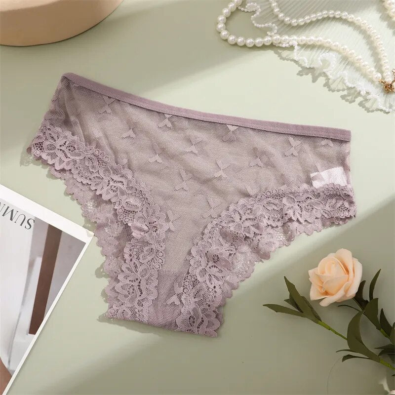 Elegant Black Lace Bodysuit with Sheer Scalloped Edges-Panty-Bellascena-Khaki-S-bellascena