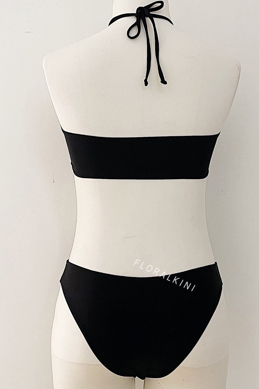 Elegant Black Satin One-Piece Swimsuit with Cutout Detail-One-Piece Swimsuit-Bellascena-bellascena