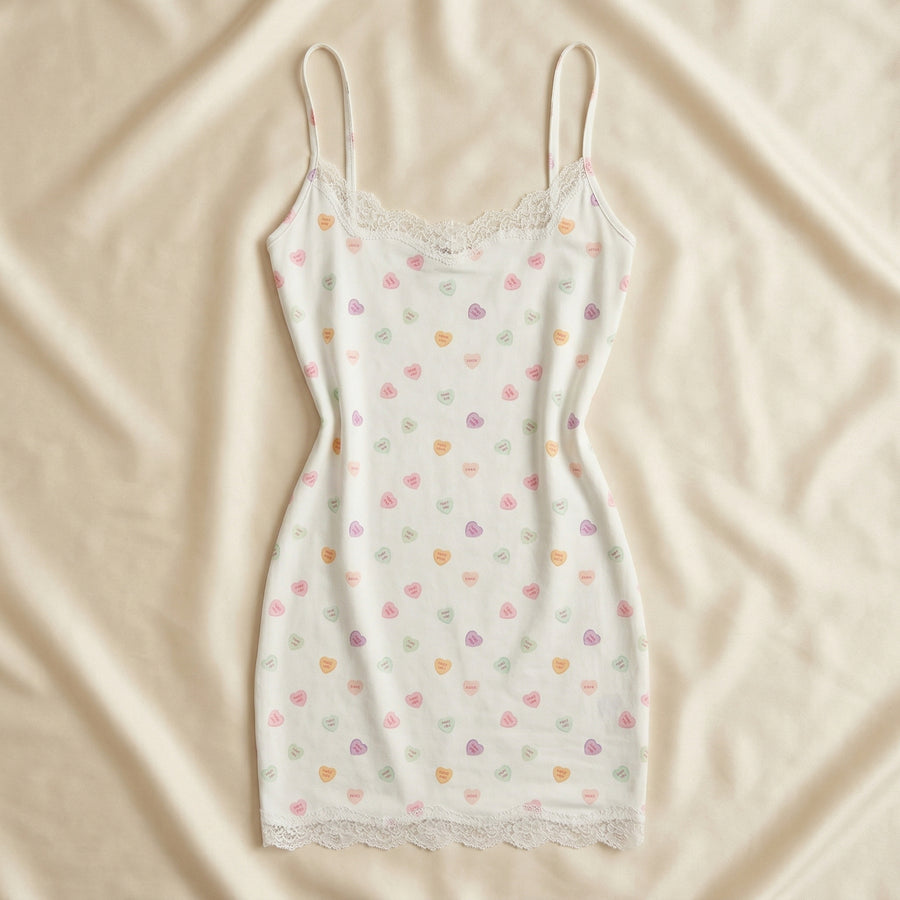 Floral Cotton Nightgown with Lace Trim-Nightgown-Bellascena-bellascena