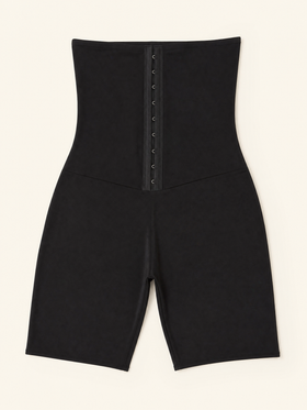 High-Waist Beige Spandex Shapewear with Hook-and-Eye Closure-Shapewear-Bellascena-bellascena