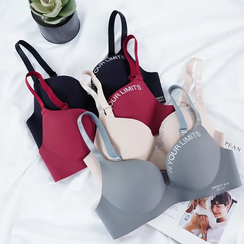 Light Grey Nylon Push-Up Bra with Adjustable Straps-Bra-Bellascena-bellascena