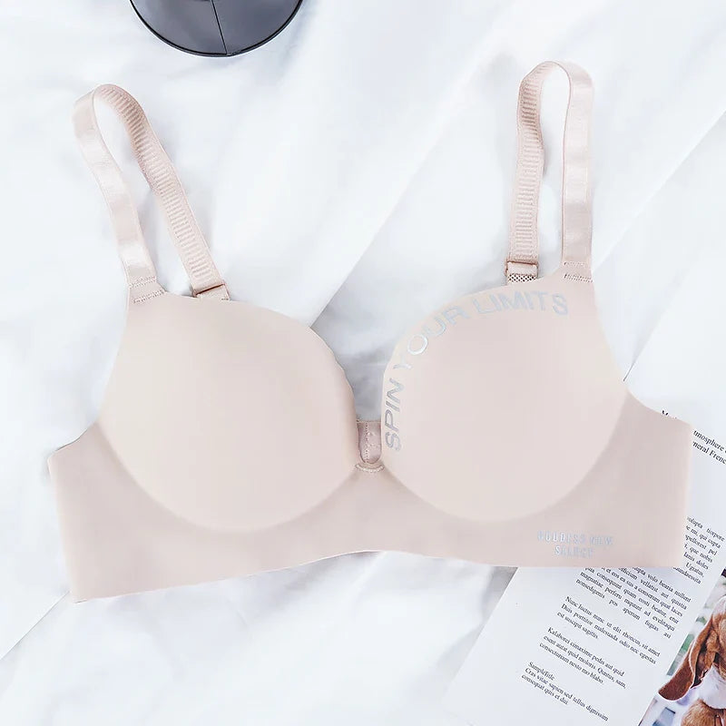Light Grey Nylon Push-Up Bra with Adjustable Straps-Bra-Bellascena-Beige-A-34-bellascena