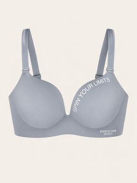 Light Grey Nylon Push-Up Bra with Adjustable Straps-Bra-Bellascena-bellascena