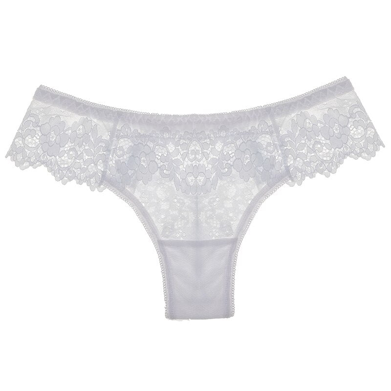 Mauve Lace Panty with Ruffled Detail-Panty-Bellascena-bellascena