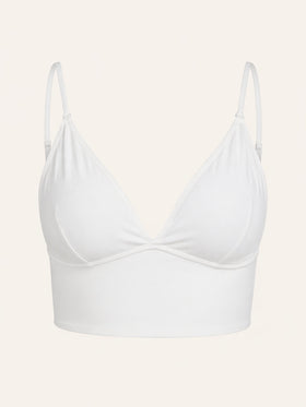 Open Back White Satin Bra with Strappy Details-Bra-Bellascena-White-S-bellascena