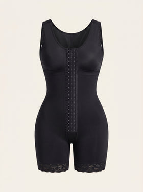 Seamless Black Nylon Shapewear with Built-in Bra-Shapewear-Bellascena-Black-S-bellascena