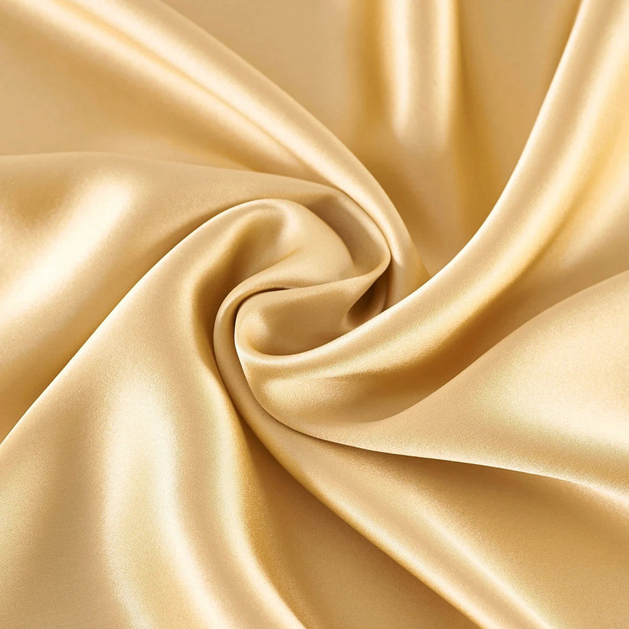 Soft Silver Satin Pillowcase with Smooth Texture-Pillowcase-Bellascena-Golden-50x70 cm-bellascena