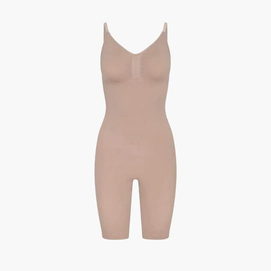 Strappy Black Stretch Bodysuit with Adjustable Straps-Bodysuit-Bellascena-Beige-S-bellascena