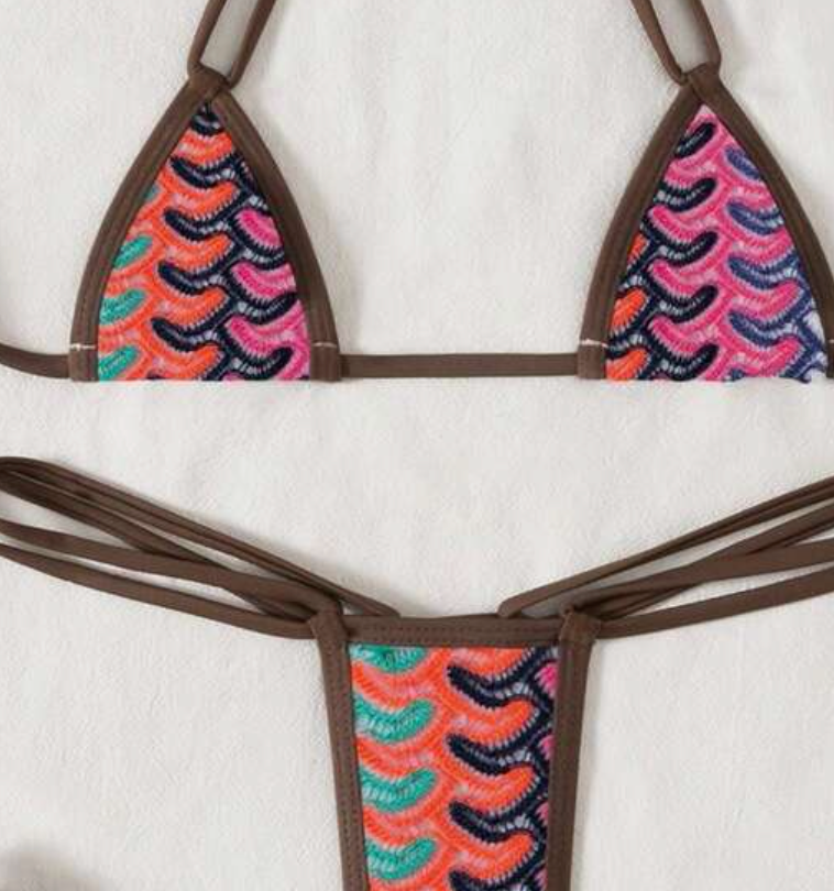 Strappy Multicolor Knit Bodysuit with Cutout Design-Bodysuit-Bellascena-bellascena