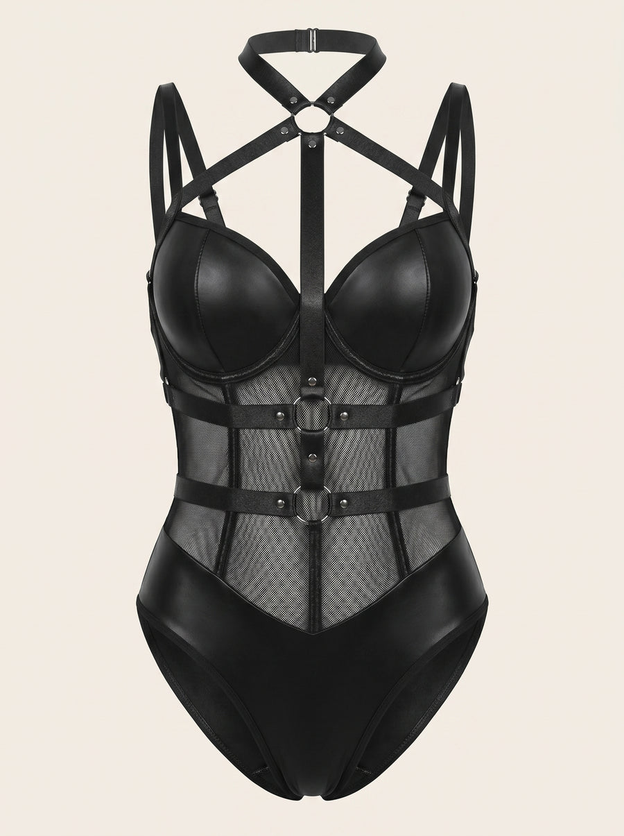 Strappy Teddy Bodysuit-Bodysuit-bellascena-bellascena