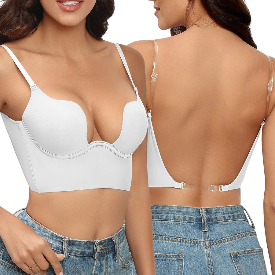 White Satin Bra with Strappy Adjustable Design-Bra-Bellascena-bellascena
