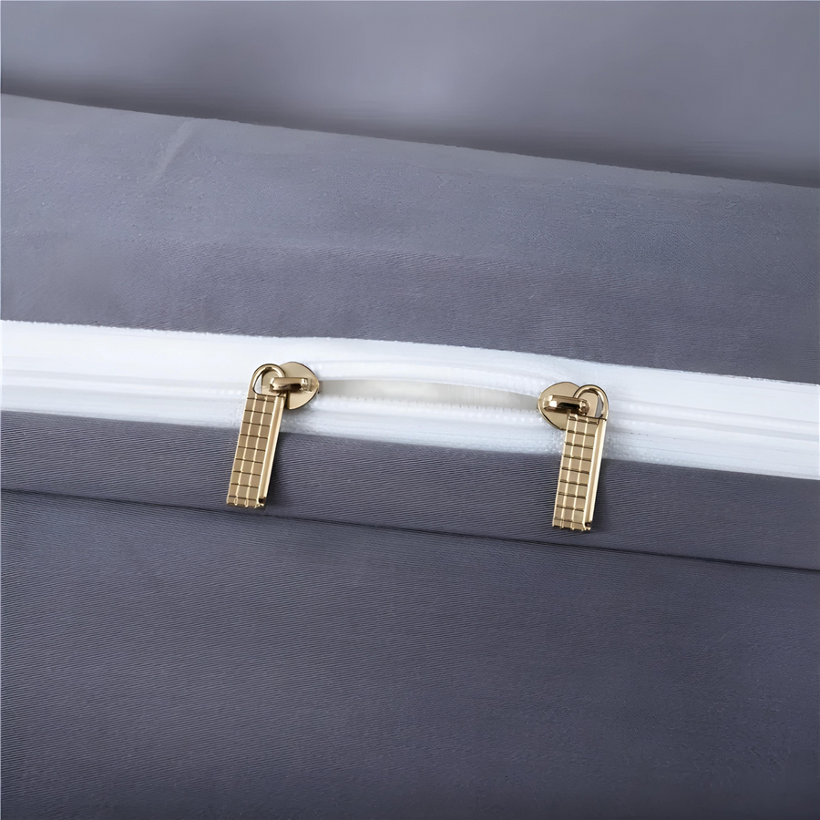 Beige Satin Duvet Cover with Luxe Feel-Duvet Cover-Bellascena-bellascena