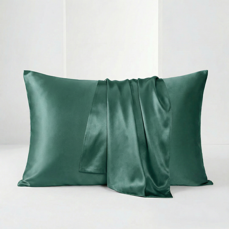 Beige Satin Pillowcase with Smooth Texture-Pillowcase-Bellascena-bellascena