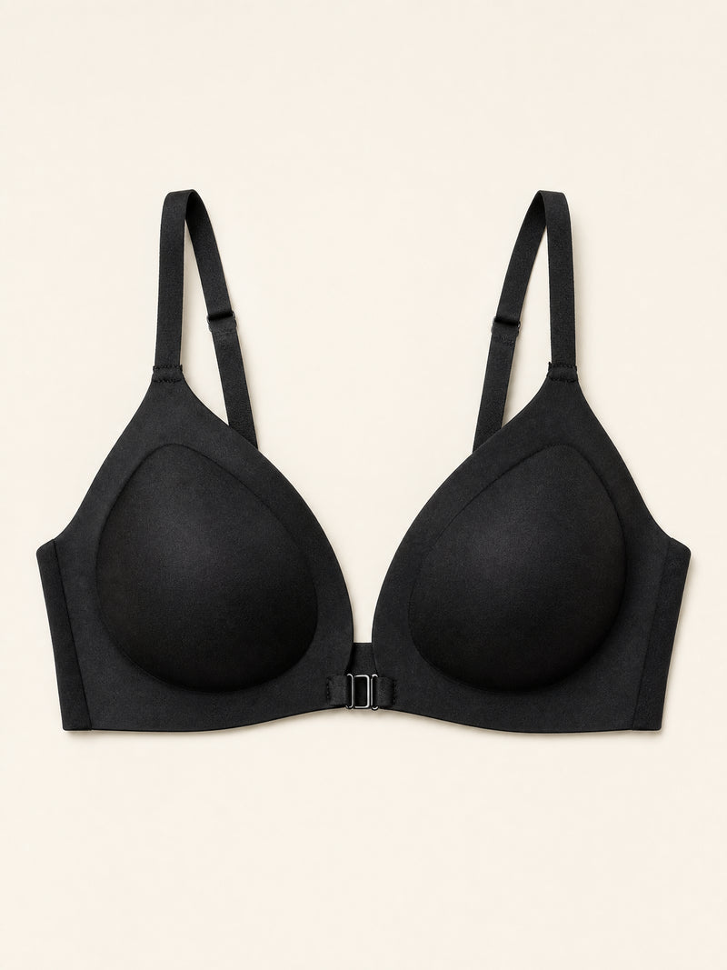 Reggiseno con cinturini in cotone nero e spalline regolabili