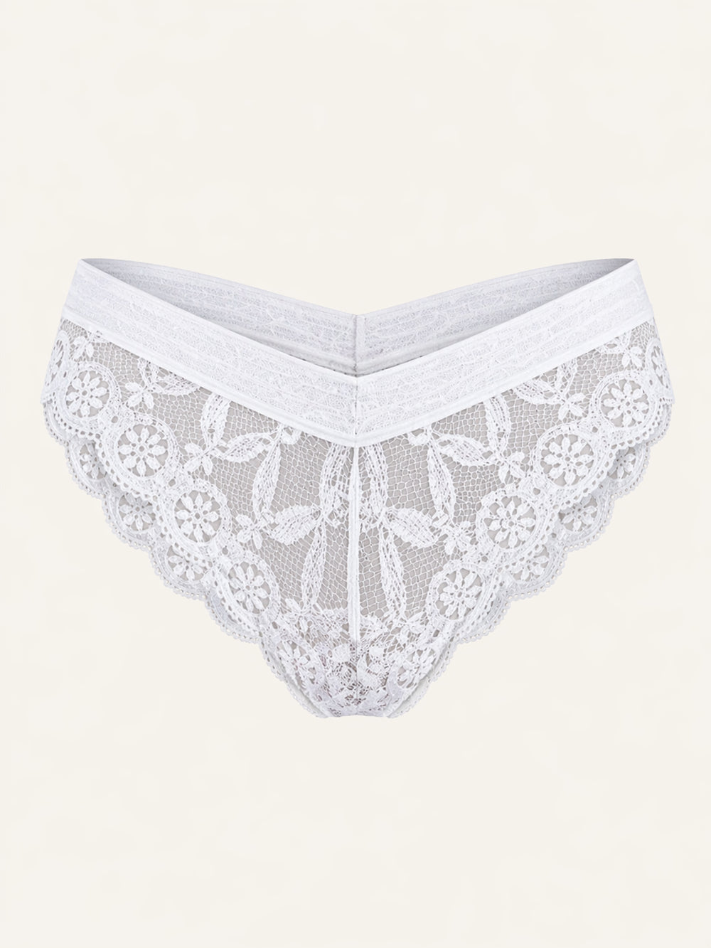 Slip chic in pizzo bianco con dettaglio a fiocco