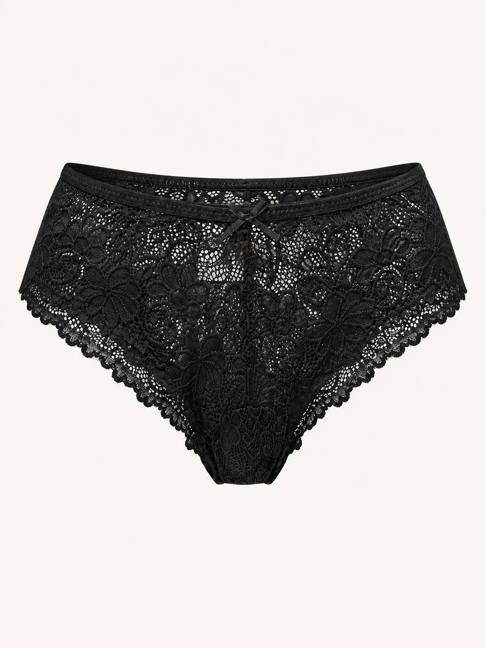 Slip delicato in pizzo floreale con bordi smerlati