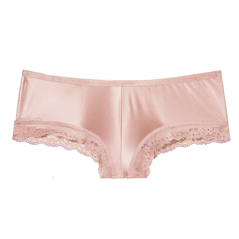 Dusty Pink Lace Panty with Bow Detail-Panty-Bellascena-bellascena
