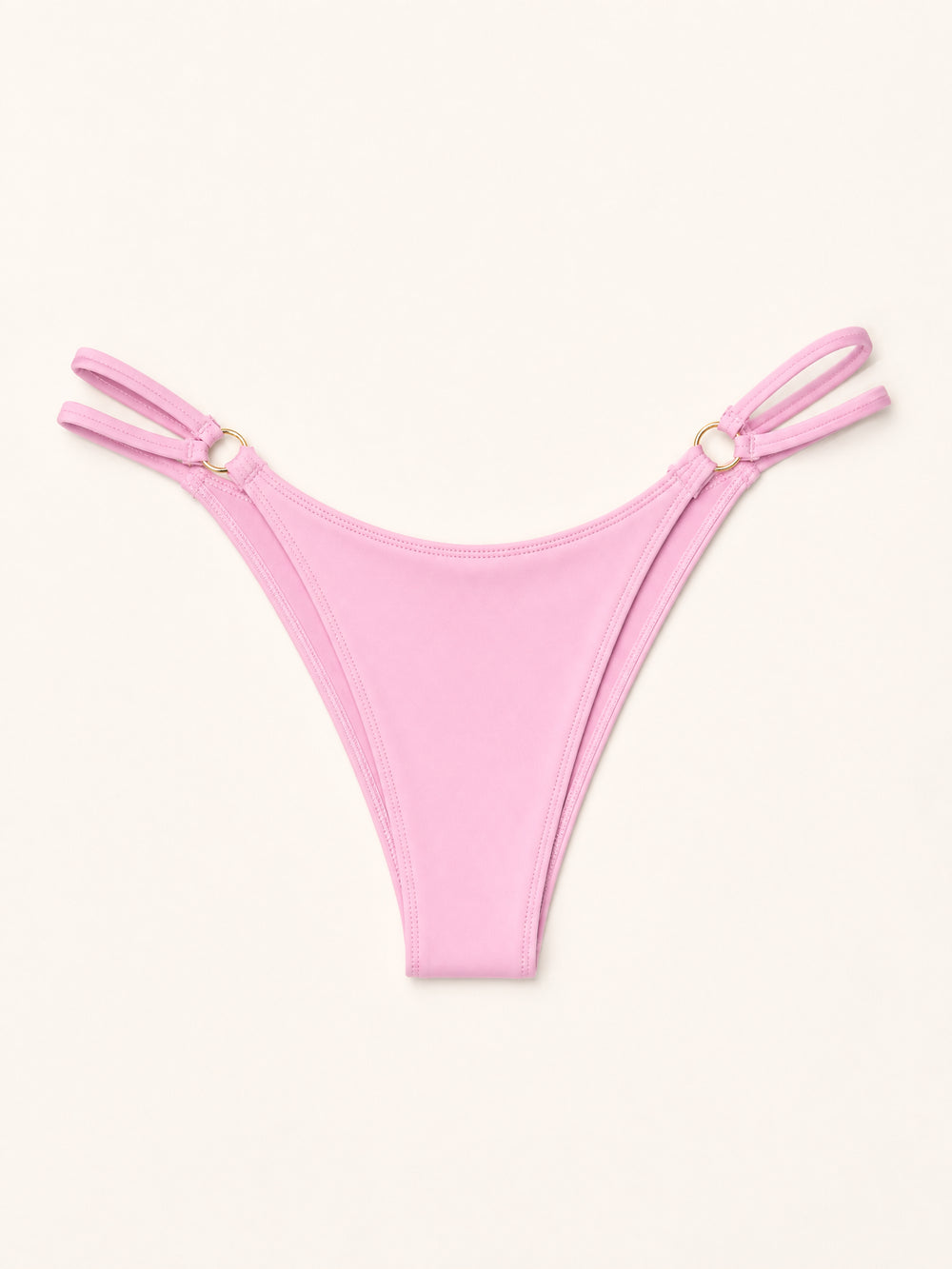 Slip rosa chiaro in raso con design a strisce