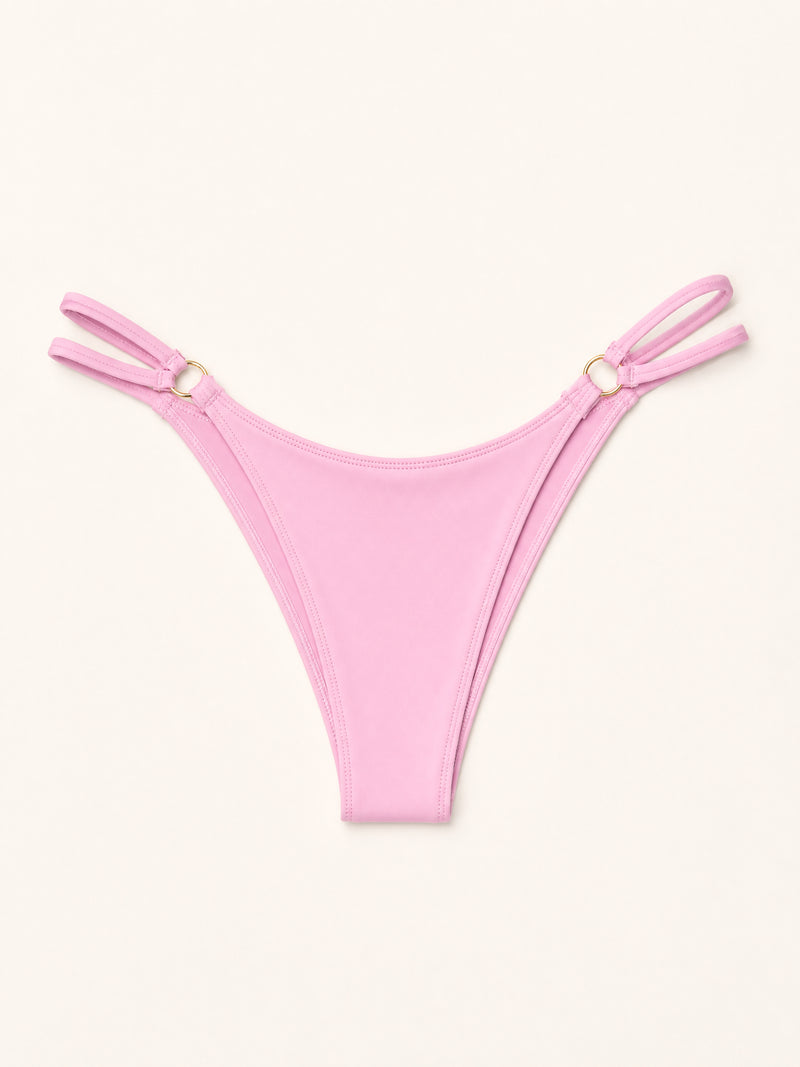 Light Pink Satin Bodysuit with Strappy Design