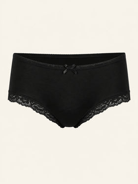 Navy Blue Mesh Lingerie Set with Lace Trim-Panty-Bellascena-bellascena
