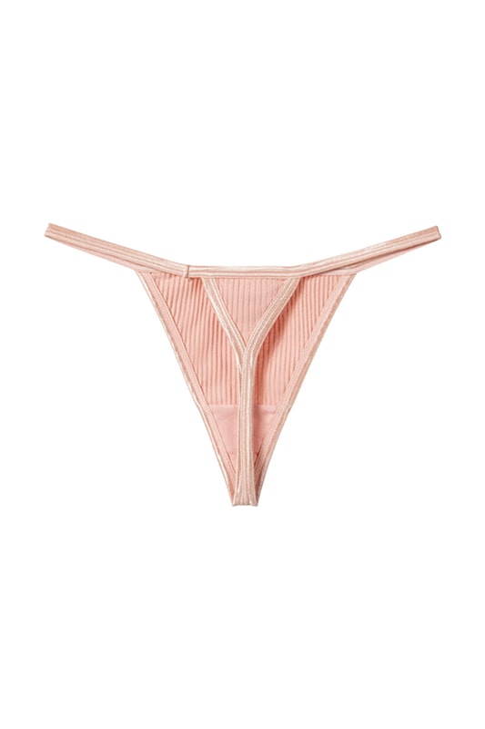 Nude Pink Ribbed Cotton Bodysuit with Strappy Design-Bodysuit-Bellascena-bellascena