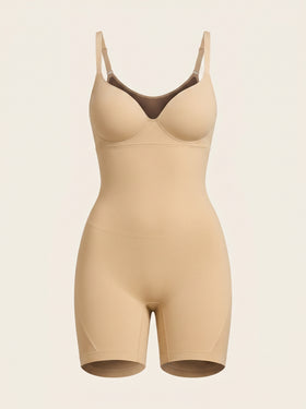 Nude Stretch Fabric Shapewear with Adjustable Straps-Shapewear-Bellascena-bellascena