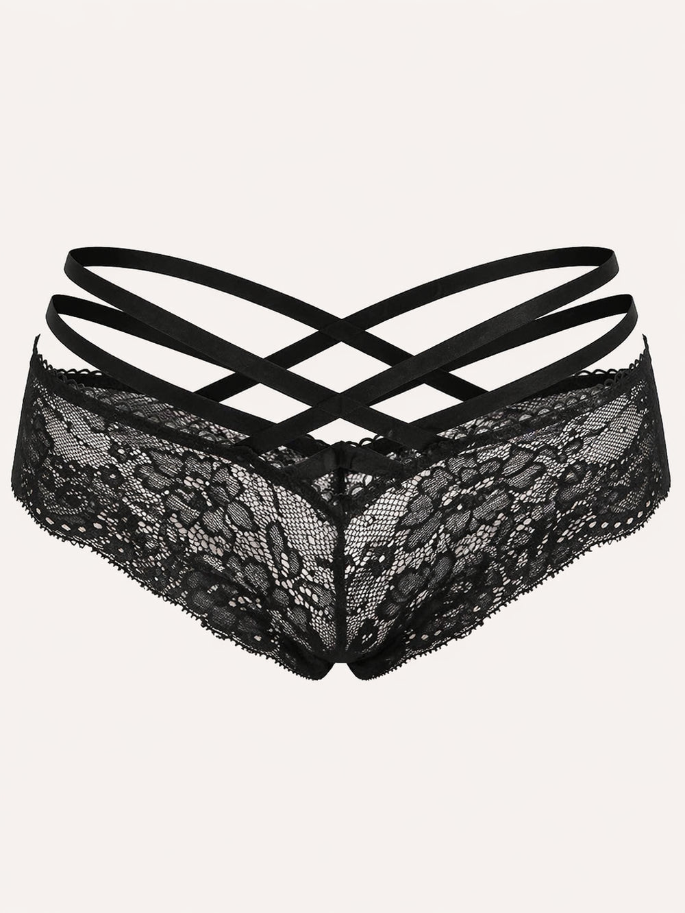 Slip in pizzo nero con spalline e bordi smerlati
