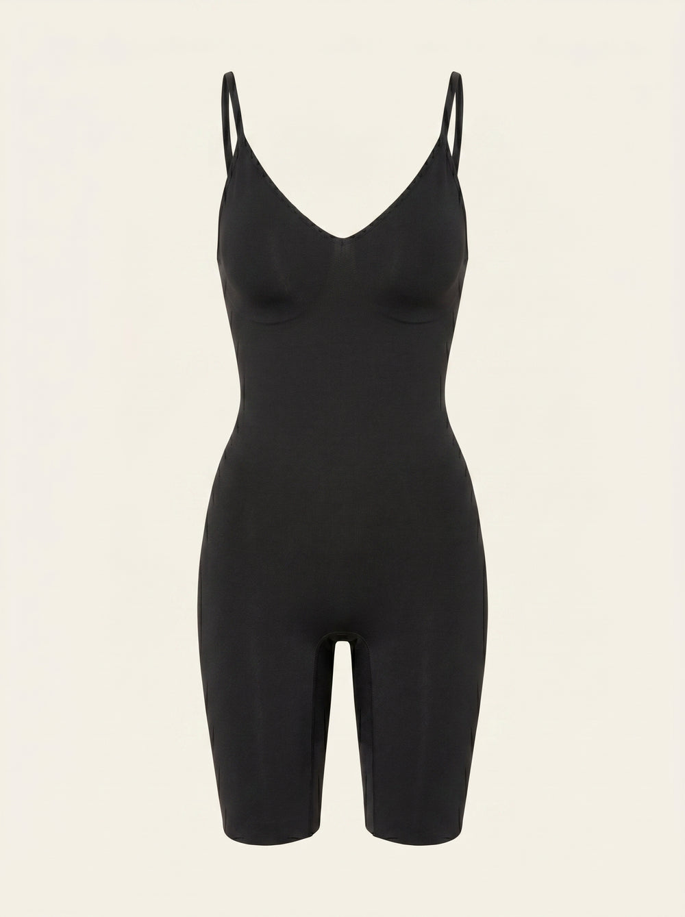 Body modellante elasticizzato nero con spalline regolabili
