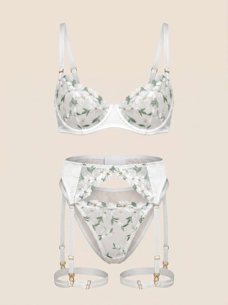 Strappy Lace Lingerie Set