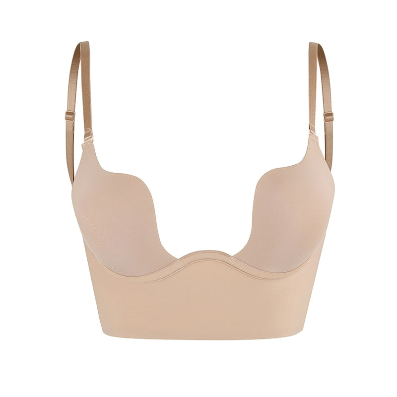 White Satin Bra with Strappy Adjustable Design-Bra-Bellascena-Beige-70A-bellascena