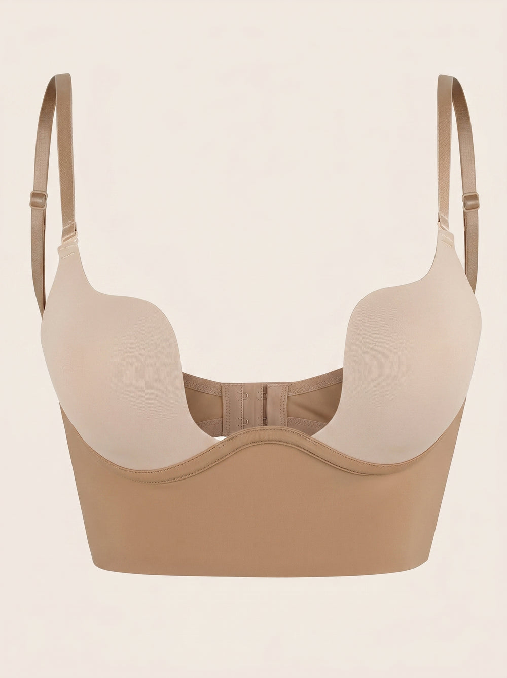 Reggiseno bianco in raso con design a spalline regolabili